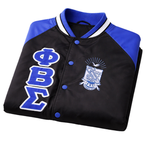 Chaqueta Bomber Negra Phi Beta Sigma con Forro Personalizado, Ropa de Fraternidad Griega con Diseño Clásico, Comodidad Premium y Ajuste Elegante - Product Image 6