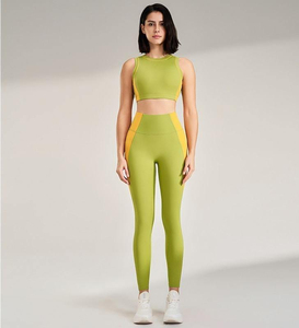 Conjunto de Yoga de Alta Calidad para Mujer 2026, Ropa Deportiva y de Gimnasio a Precio Económico, Conjunto de Yoga de 2 Piezas sin Mangas con Cintura Alta para Entrenamiento - Product Image 5