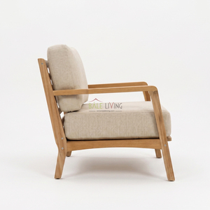 Sukha Lounge Chair Wood Frame Foam Cushion Scandinavian Design Outdoor Garden Chair - Product Image 4
