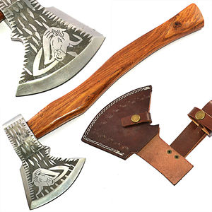 Hacha de Camping de Acero al Carbono Hecha a Mano con Mango de Madera, Hacha para Exteriores con Grabado Personalizado para Compradores Mayoristas, Forjada a Mano de Primera Calidad - Product Image 1