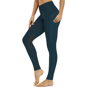 Leggings de yoga légers, respirants et à séchage rapide, pantalons de sport durables pour femmes, taille mi-haute, couleur unie, longueur intégrale, pour l'équitation - Product Image 6