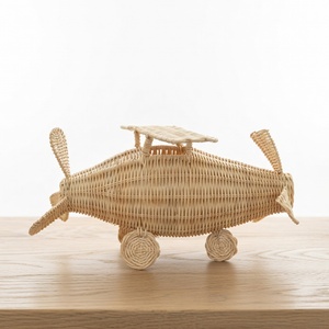 Great quality woven <b>aeroplane</b> <b>toys</b> natural rattan pretend play <b>toy</b> mini size airplane model - Product Image 1