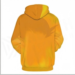 Sweat à capuche décontracté pour homme North Approach Dragon Ball Anime, imprimé, jaune, respirant, coupe régulière, pour l'automne - Product Image 2
