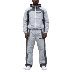 Chaqueta Cortavientos Personalizada con Logotipo, Ligera, Transpirable, para Hombre, Talla Grande, con Estampado de Leopardo, Diseño de Parches, Informal, de Nailon y Poliéster - Product Image 1