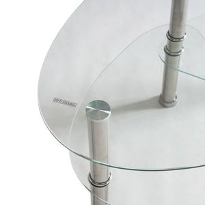 Pisces Tail Clear Wave N103 90*50*45cm Oval Coffee Table with Tempered Glass and Iron Pipe Legs - Product Image 4