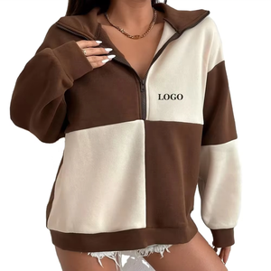 Vêtements de sport pour femmes en promotion : Pull-over à manches longues, style jogging, col rabattu, tendance - Product Image 1