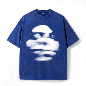 เสื้อยืดผู้ชายคุณภาพสูง 230 กรัม ผ้าฝ้ายถัก 100% พิมพ์ลาย ทรงโอเวอร์ไซส์ คอกลม แขนสั้น ระบายอากาศได้ดี ป้องกันการเป็นขุย เหมาะสำหรับฤดูร้อน สไตล์วินเทจ - Product Image 4