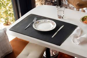 Set de table en cuir véritable lourd, antidérapant et résistant à la chaleur, en cuir de vachette, pour la restauration fine LPM-0019B - Product Image 1