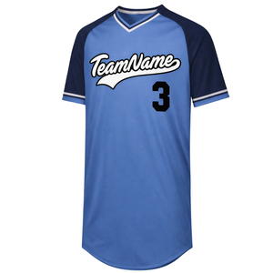 Camiseta de Béisbol Personalizada con Cuello en V para Jóvenes, Uniforme Deportivo de Dos Tonos en Poliéster, Proveedor Mayorista OEM - Product Image 1