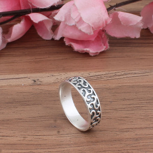 Wholesale Handmade 925 Sterling <b>Silver</b> Classic <b>Wedding</b> Meditation Anxiety Fidget Boho Wide Band Worry <b>Ring</b> Women <b>Men</b> Party - Product Image 3