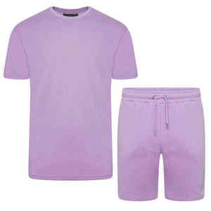 Ensemble deux pièces d'été pour homme en soie glacée : T-shirt et short amples, respirants, grandes tailles, OEM disponible – Ensembles de t-shirts pour hommes - Product Image 6