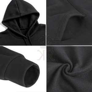 Sweat-shirts à capuche personnalisés pour hommes en polaire léger et doux avec des poches latérales amples, épaules tombantes, motif uni pour l'hiver - Product Image 5