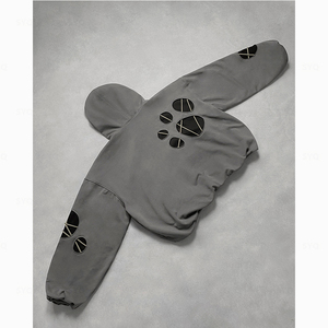 Sudaderas con Capucha Personalizadas para Hombre, al por Mayor, de Alta Calidad, 100% Algodón, Transpirables, de Corte Holgado, Lavadas con Piedras, Bordadas e Impresas, para Invierno - Product Image 3