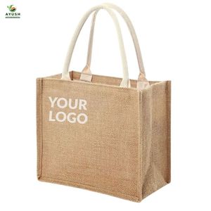 Sacs à main en jute pour femmes, choix éco-responsable, chic, capacité personnalisée, durables, pliables, pour usage quotidien, shopping, pique-nique, plage, cuisine - Product Image 3