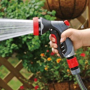 ปืนฉีดน้ำสวนแบบด้ามจับด้านหน้า 7 รูปแบบ พรีเมียม หัวฉีดโลหะ สายยาง คุณภาพสูง - Product Image 6