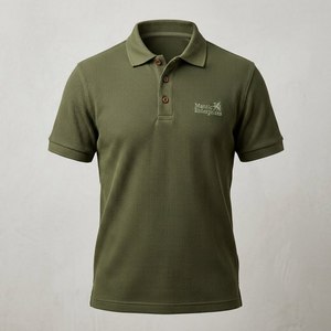 เสื้อเชิ้ตผู้ชายคลาสสิกผ้าฝ้ายถักเนื้อแน่นสำหรับใส่เป็นทางการ-ผ้าเนื้อนุ่มทนทานแขนสั้น - Product Image 1