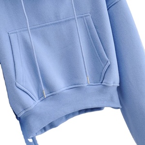 Nouveauté, survêtement long décontracté en coton polaire pour femme, 2 pièces, haut court, sweat-shirt oversize, bouton en dentelle pour l'hiver - Product Image 3