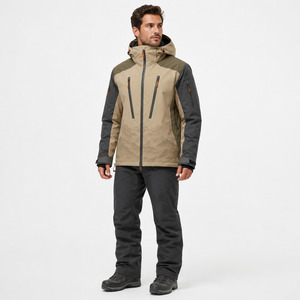 Men's <b>Waterproof</b> for Power Stretch Ski <b>Jacket</b> Hooded 10,000mm 240g Heat-Transfer Printed Polyester Outdoor Wear - Product Image 4