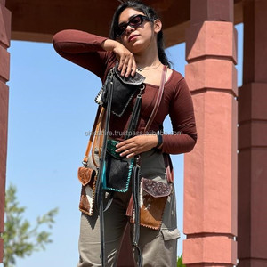 กระเป๋าคาดลำตัวโทรศัพท์มือถือหนังวัวลายดอกไม้สำหรับผู้หญิงกระเป๋าใส่โทรศัพท์มือถือลายดอกมีพู่ห้อยอเนกประสงค์ออกแบบได้ตามต้องการ - Product Image 4