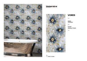 Azulejos de Porcelana Refinada 60X120CM 600X1200MM Acabado Brillante Elegante Formato Grande para Interiores Residenciales Baño Villa - Product Image 2