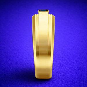 Anillo de Boda, Compromiso o Aniversario para Hombre, Clásico, con Tres Piedras de Moissanita, Plata de Ley 925 - Product Image 4