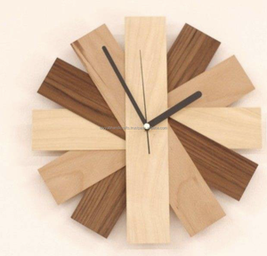 Reloj de Pared Nórdico Moderno de Madera Maciza con Cuarzo, de Una Sola Cara, de 12 Pulgadas, con Patrón Tallado y Logotipo Personalizado, para Decoración del Hogar - Product Image 6