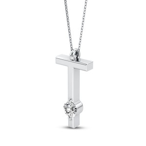 Colgante con Inicial de Diseñador, con Diamante Cultivado en Laboratorio VVS VS EF, Plata de Ley 925 con Acabado en Oro, Joyería Personalizada de Lujo - Product Image 3