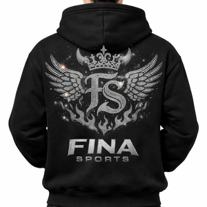 Sweat-shirt à capuche surdimensionné personnalisé pour homme, hiver, strass, streetwear de luxe, coton épais, avec poche, cristaux scintillants FS - Product Image 4