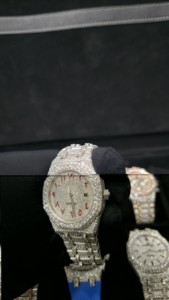 Luxury Women's Stainless Steel Automatic Mechanical Watch With Diamond Bezel And <b>Red</b> Dial Numbers 40mm Round Case - Product Image 3