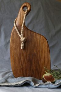 Tabla de cortar rectangular de madera a rayas de 1.3 cm de grosor, apta para lavavajillas y no tóxica - Product Image 5