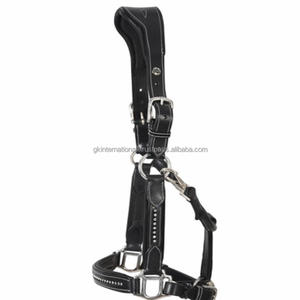 Licou de cheval en cuir noir avec cristaux équestres d'équitation licou décoratif de course de chevaux et accessoires - Product Image 5