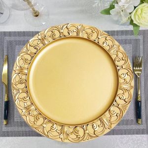 Premium Round Metal Charger Plate For Dining Table <b>Wedding</b> Decoration Elegant Stylish Durable Reusable Quality - Product Image 1