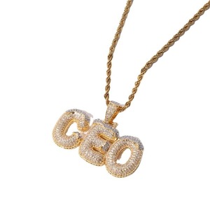 Pendentif Lettre Anglaise Populaire Européen et Américain 2022, Bijoux Hip Hop Santa Muerte - Product Image 5