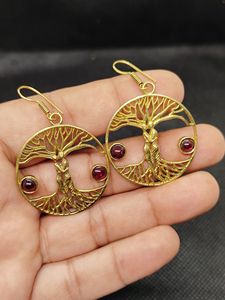 Pendientes de Latón con Gema de Granate para Mujer, Venta al por Mayor Directa de Fábrica, Moda Femenina - Product Image 5