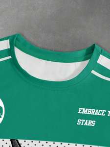 Camiseta de malla extragrande personalizada estilo jersey con estampado gráfico y número, proveedor mayorista de ropa urbana - Product Image 2