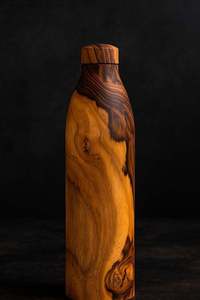 Botella de Agua de Madera con Tapa de Rosca, Diseño Minimalista, Reutilizable, para Senderismo y Camping al Aire Libre - Product Image 2