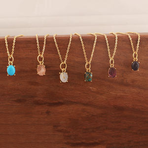 Collar de Moda Minimalista con Colgante de Turquesa Mohave y Apatita Chapado en Oro de 18k al por Mayor, Joyería para Toda Ocasión - Product Image 3