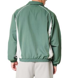 Veste coupe-vent zippée en gros, personnalisable OEM, pour hommes - Product Image 4