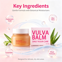 Baume de Soin Intime Marque Blanche à l'Aloe Vera, Acide Hyaluronique et Céramide – Hydratant, Adoucissant, Essence Botanique pour Soin Quotidien