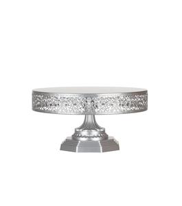 Support à gâteau rond classique en métal pour la décoration de table de dessert de mariage, avec base de piédestal durable et style d'exposition élégant - Product Image 2