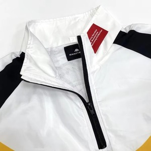Ensemble de survêtement unisexe East Side High School, blanc, noir, jaune, color block, manches longues, demi-zip, style sportif, polyester, printemps - Product Image 4