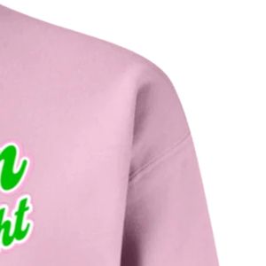 เสื้อสเวตเชิ้ตคอกลมพิมพ์ลาย Pink Nineteen Oh Eight แขนยาว ปลายแขนจั๊มพ์ ผ้าฟลีซลำลองสำหรับผู้หญิง แฟชั่นสตรีท - Product Image 3