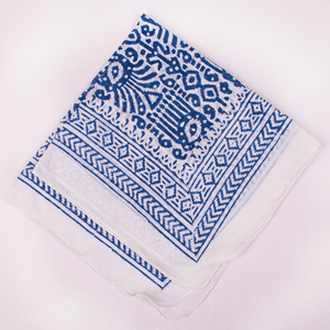 Foulard carré en popeline de coton imprimé au bloc, écologique, ethnique, tendance, multifonctionnel, fait main, pour les voyages quatre saisons - Product Image 6