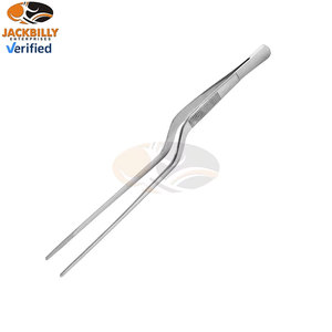 Pinzas para apósitos JACKBILLY con forma de bayoneta, punta serrada, 14 cm, acero inoxidable de alta calidad, instrumentos quirúrgicos ORL - Product Image 3