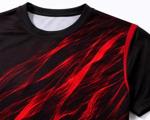 Camiseta de Hombre de Manga Corta con Cuello Redondo, Patrón Sublimado, Secado Rápido, Tejido de Poliéster de 180g, Corte Regular, Estilo Deportivo - Product Image 4