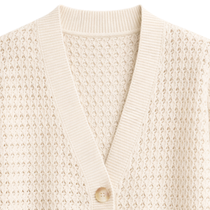 Cárdigan de punto abierto relajado para mujer, con botones frontales, mezcla de algodón texturizado, suéter ligero informal para capas, top elegante para el día a día - Product Image 5