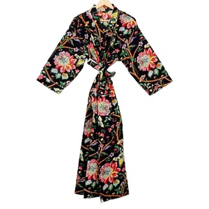 Bata Kimono de algodón para mujer, vestido Maxi indio hecho a mano para fiesta de la vida diaria o ropa de dormir, vestido largo Sexy - Product Image 1