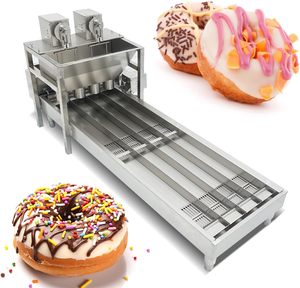 Nouvelle machine automatique à beignets à 4 rangées - Haute productivité 500-1800 pièces/heure, 12 moules, minuterie, utilisation en boulangerie, acier inoxydable 304 - Product Image 1