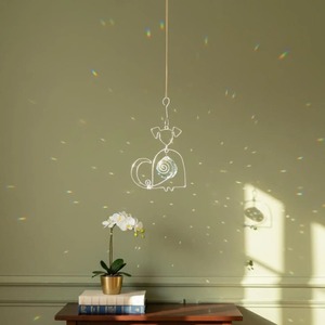 Dog Shape Wire And Crystal Hanging Sun Catcher For Home Garden <b>Window</b> Decor Cute Pet Design <b>Light</b> Catching Decorative Gift Item - Product Image 1