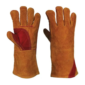 Soft Cotton Liner Leather Working Gloves for Added Comfort With High Visibility Gloves for Safety in Low <b>Light</b> Conditions - Product Image 5
